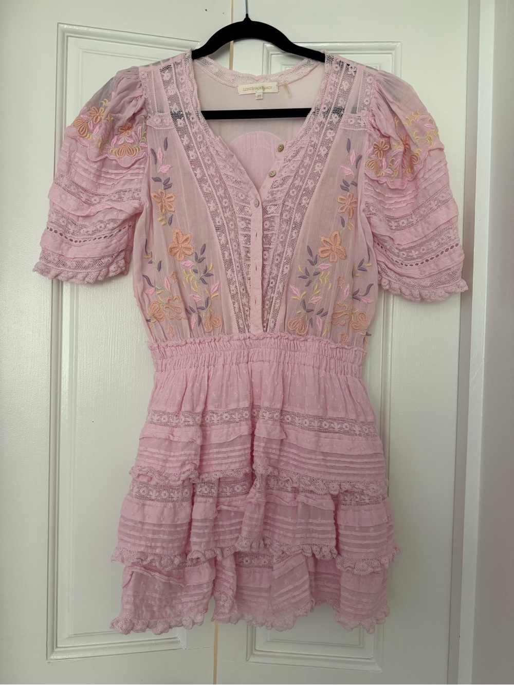 LoveShackFancy Pink Quincy dress XS